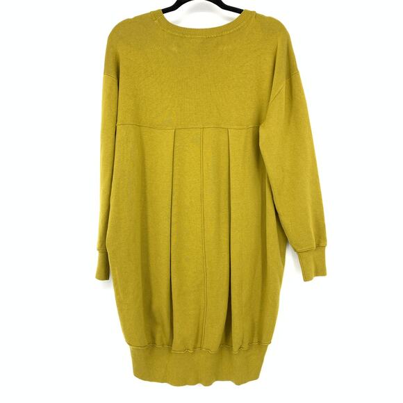 Anthropologie Saturday Sunday Freya Tunic Sweater Dress Womens Size M Gold NEW - Picture 2 of 8